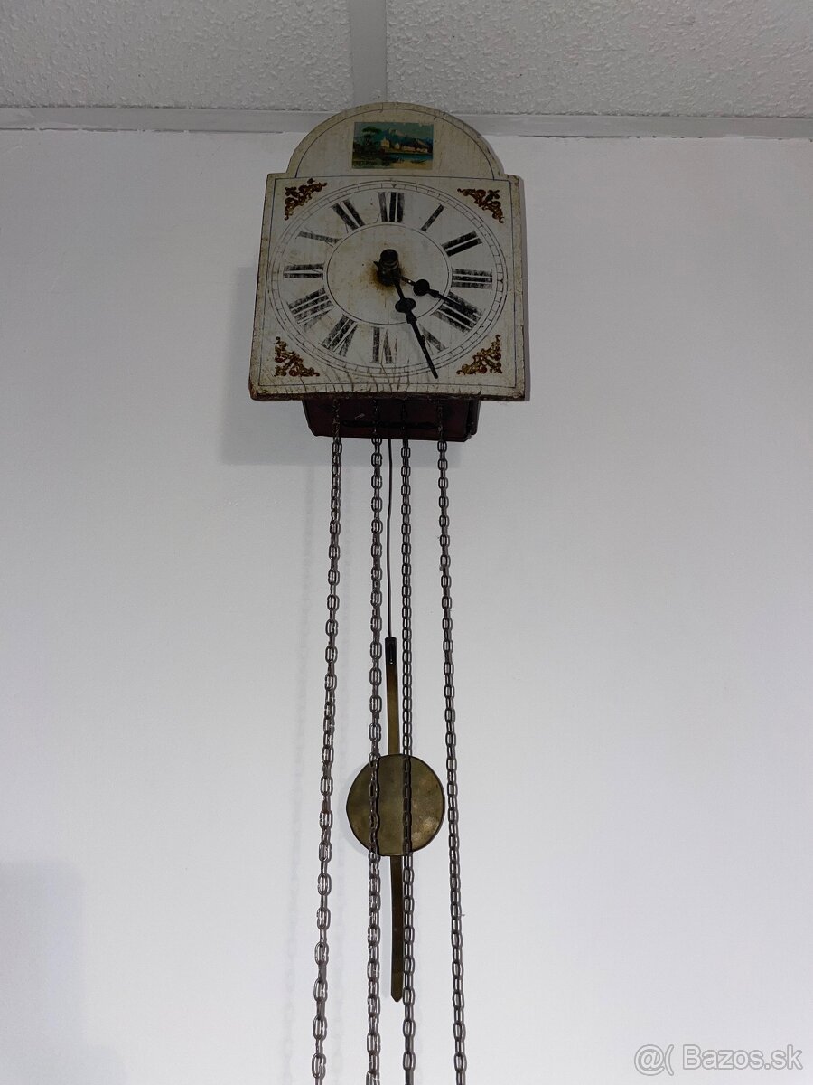 Starožitné kyvadlové nástenné hodiny - 3