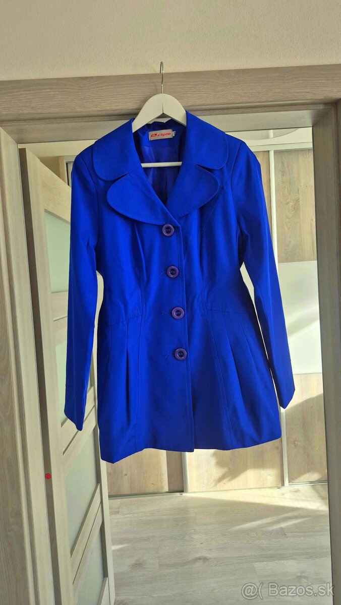Modrý prechodný kabátik/sako v. 38/40 - 3