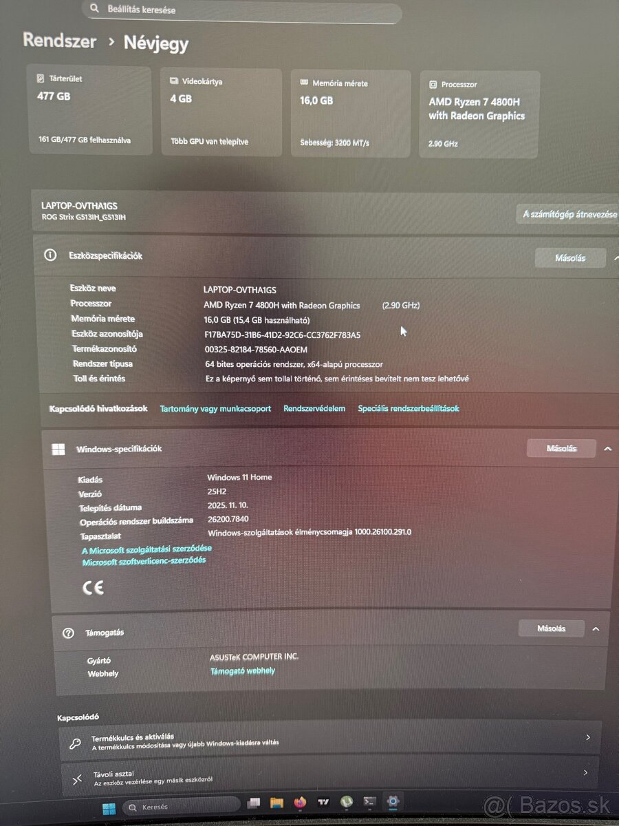 ASUS ROG Strix G15 G513IH Gamer laptop - 3