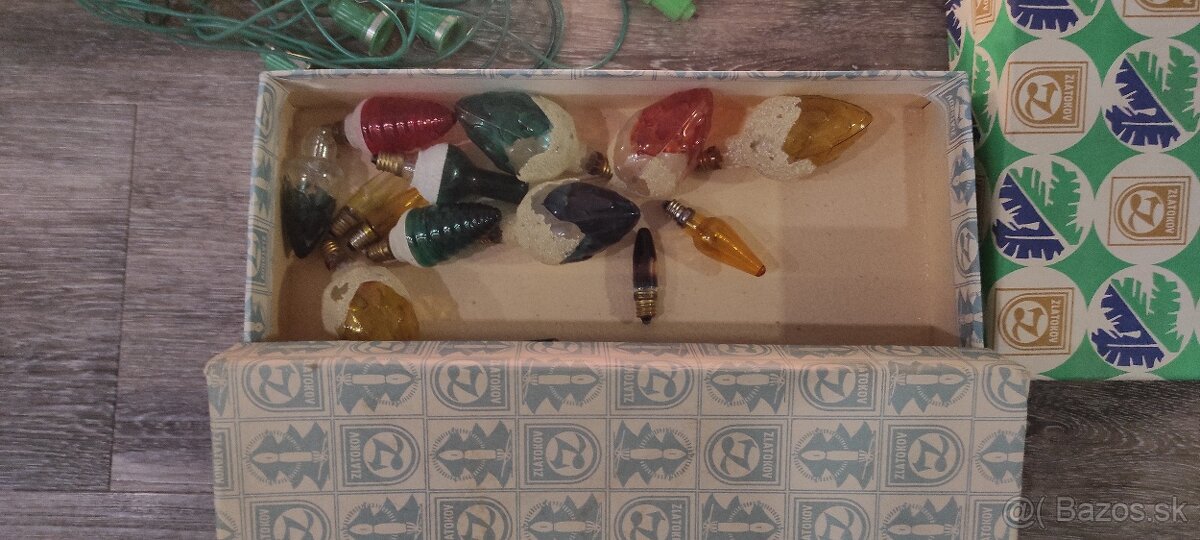 vianočné osvetlenie, retro, Zlatokov na diely - 3