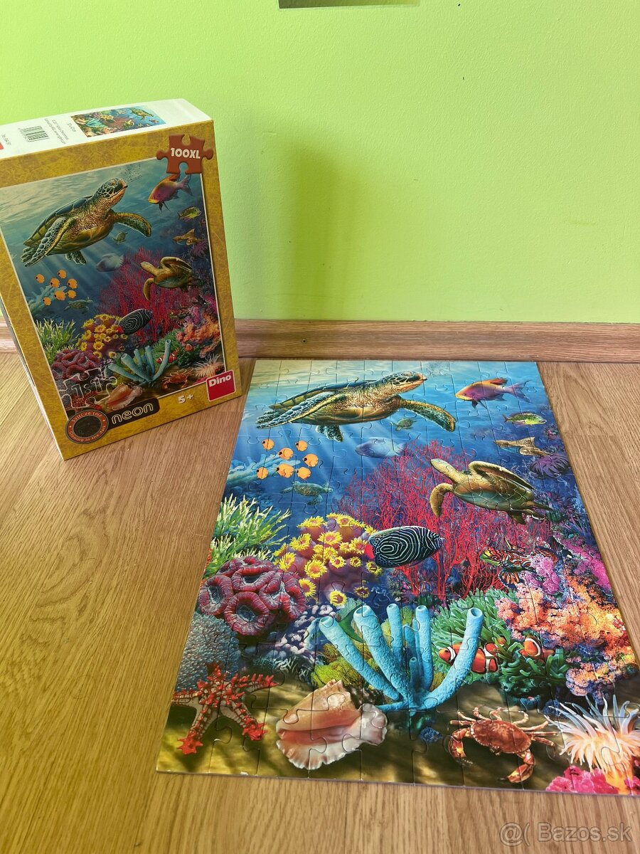 Svietiace neónové puzzle rôzne druhy 100 - 3