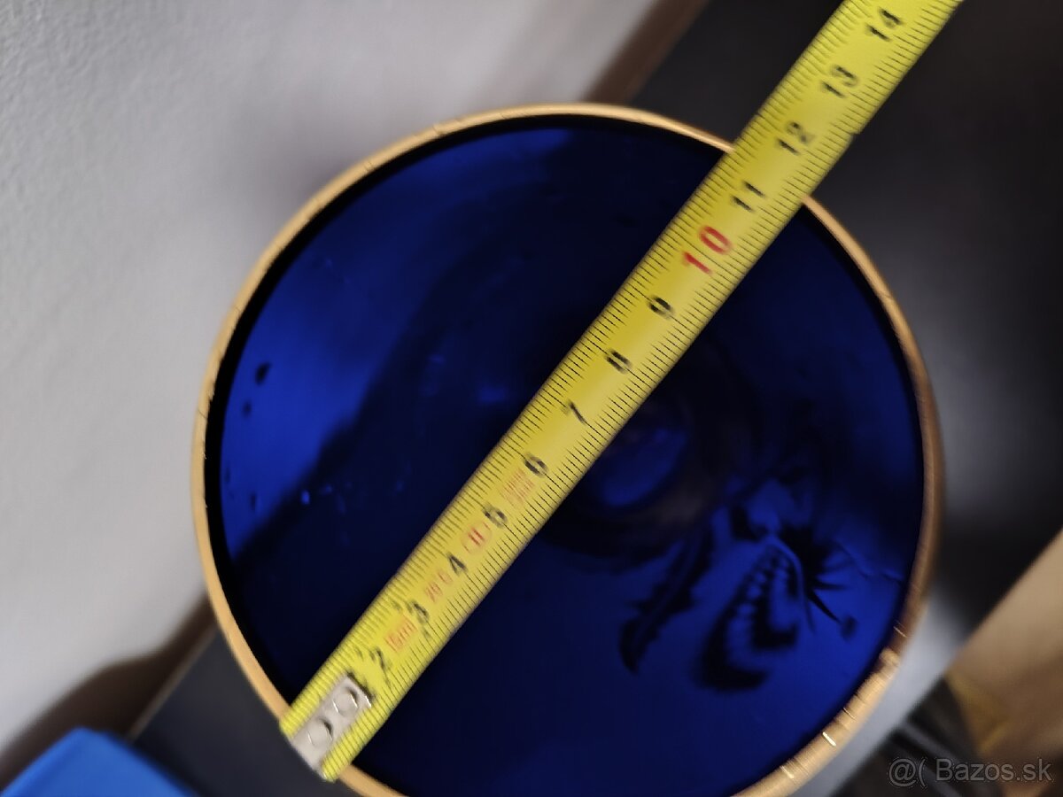 Váza sklo farebné+zlatá potlač - 3