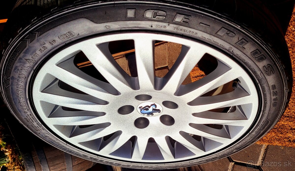 Alu R18 5x108 orig. PEUGEOT + zimné 225/45R18 - 3