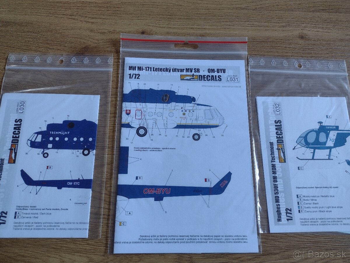 Plastikové modely 1:72 obtlačky - 3