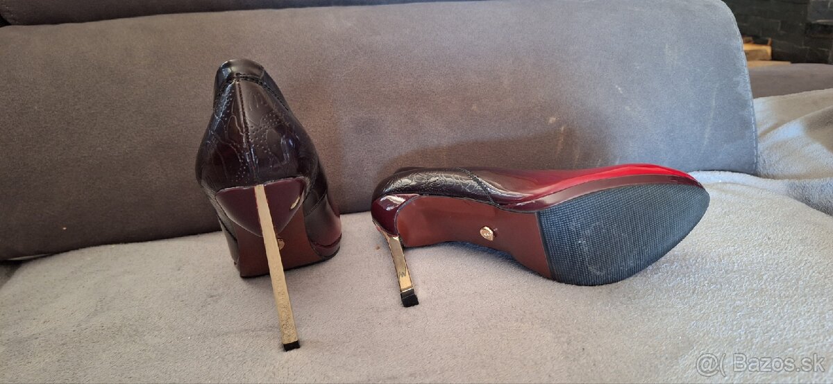 Červené lodičky veľkosť číslo 37 - 3