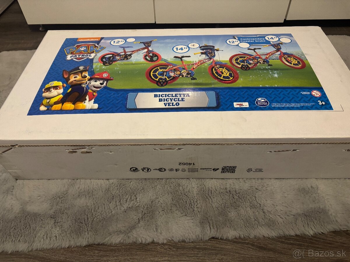 Novy zabaleny PAW PATROL Detsky bicykel 3+ - 3