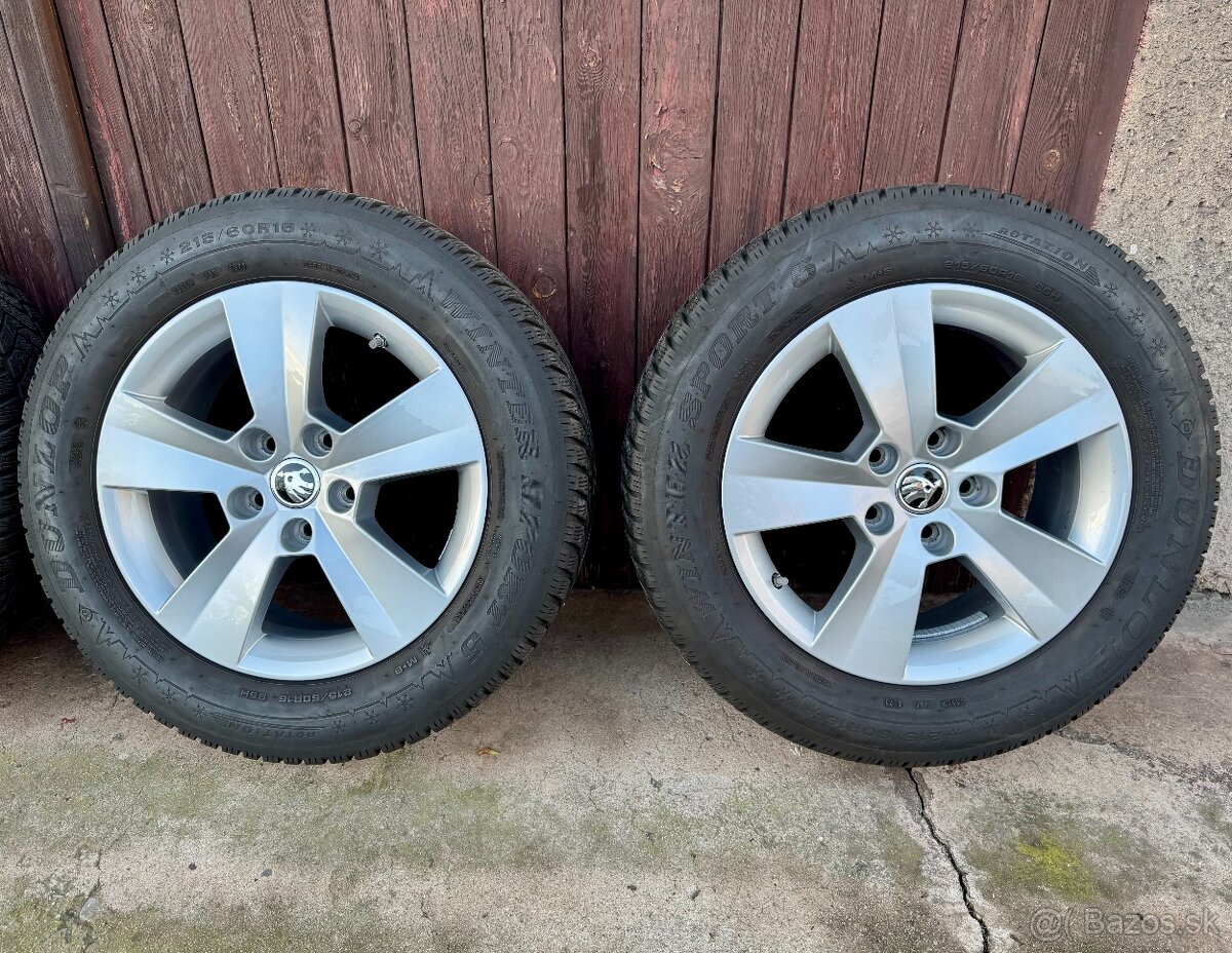 originální ALU kolesá škoda orion 5x112 s TPMS - 3