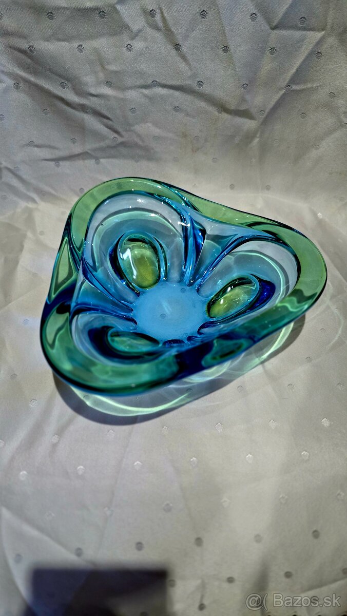 Veľká misa zo sommerso hutného skla - 3