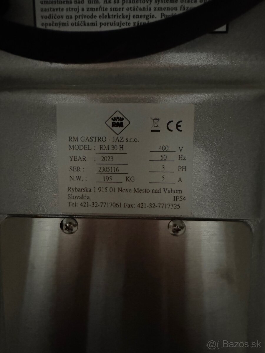 RM GASTRO RM-30H – Profesionálny planetárny mixér - 3