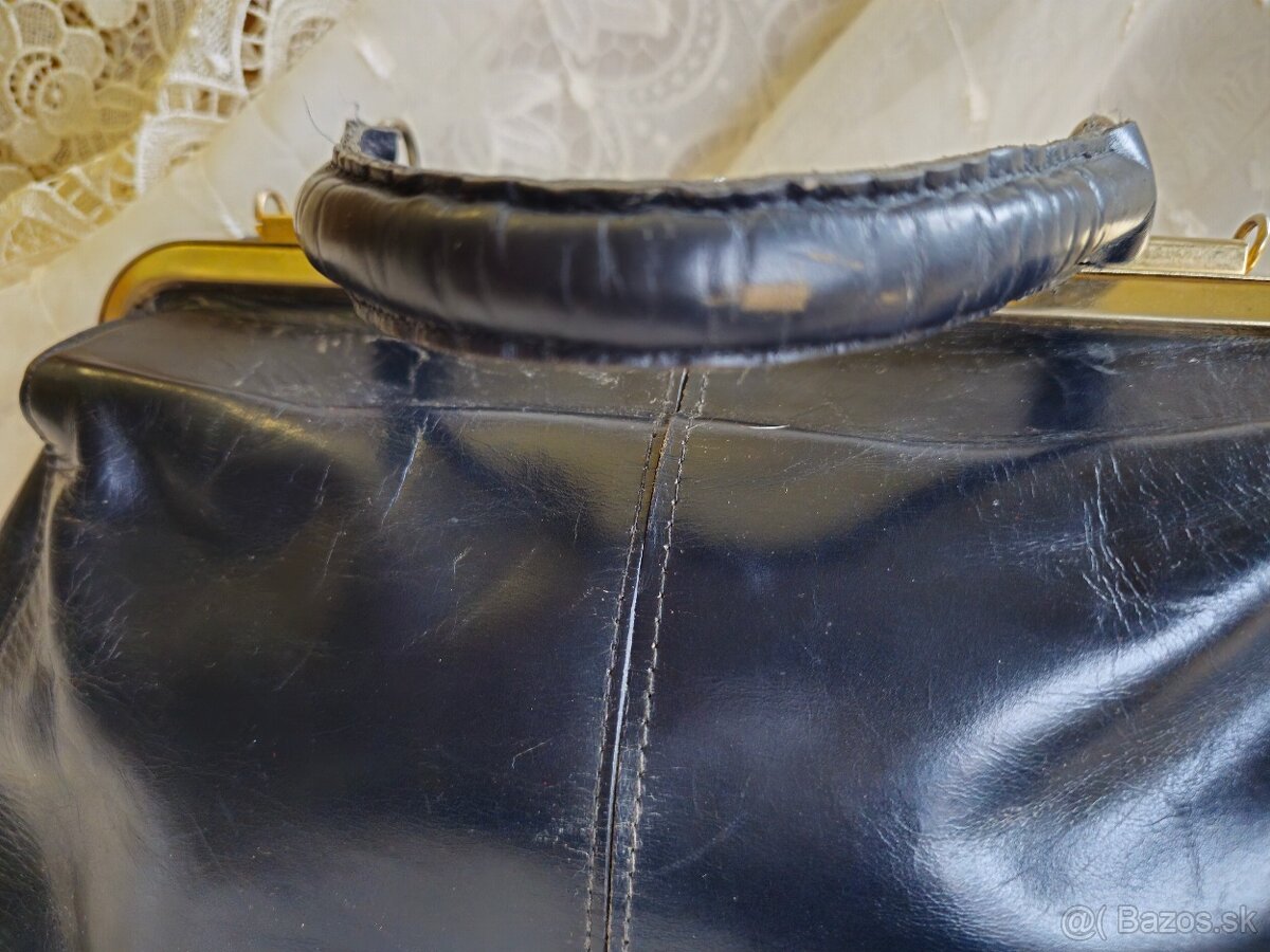 Vintage kožená kabelka - 3