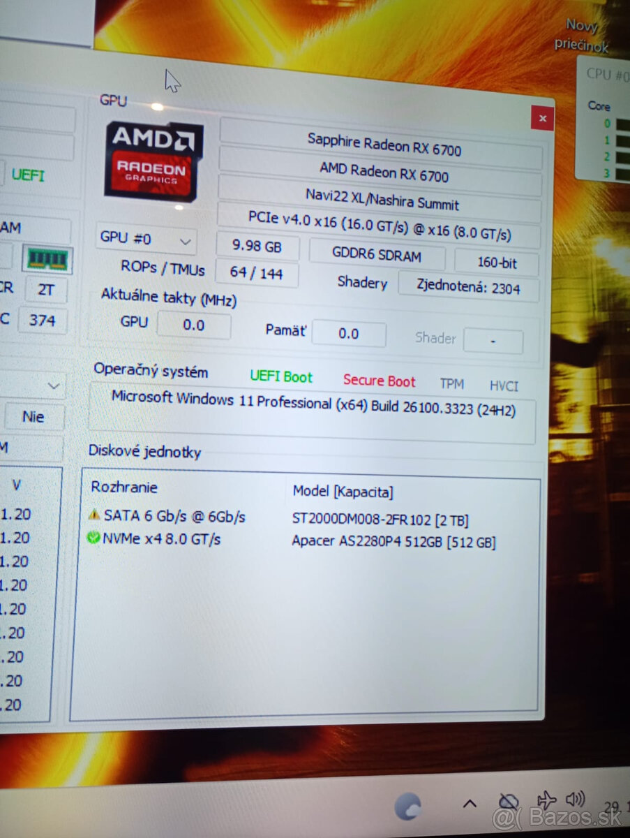 Herný PC i5 7400 s RX 6700 a 32 GB - 3