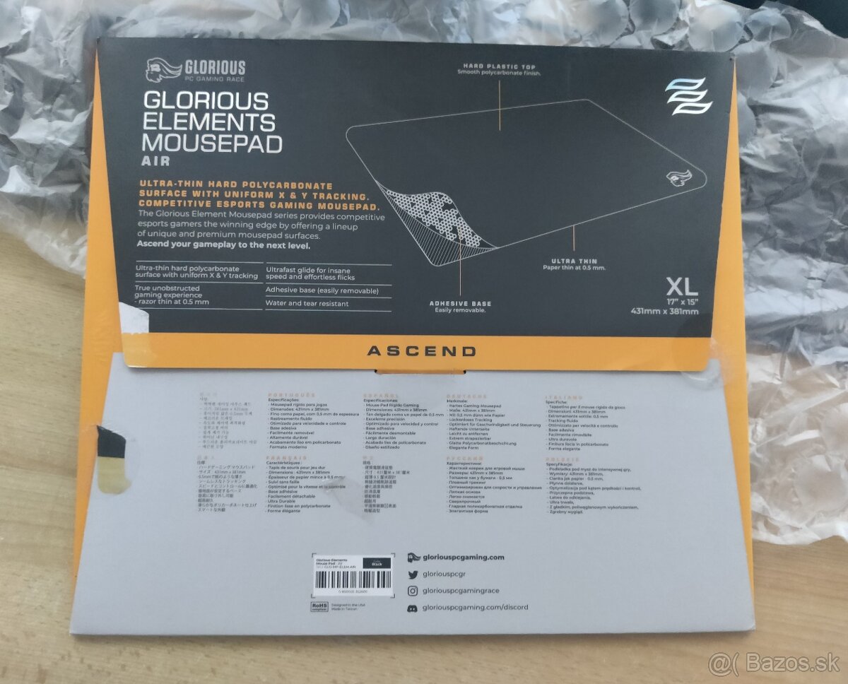 predám hernú podložku Glorious Elements Air XL - 3