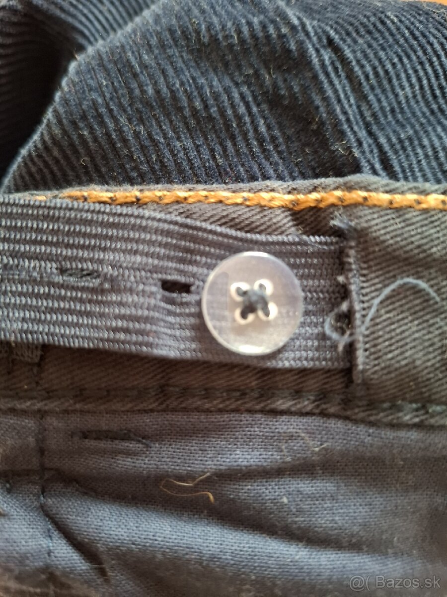 Tmavomodré menčestráky s nastavením v páse 134 - 3