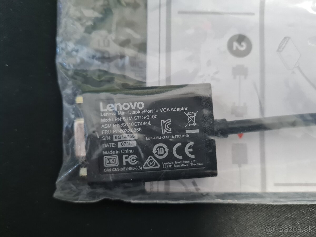 Lenovo Mini-DisplayPort na VGA adaptér - 3