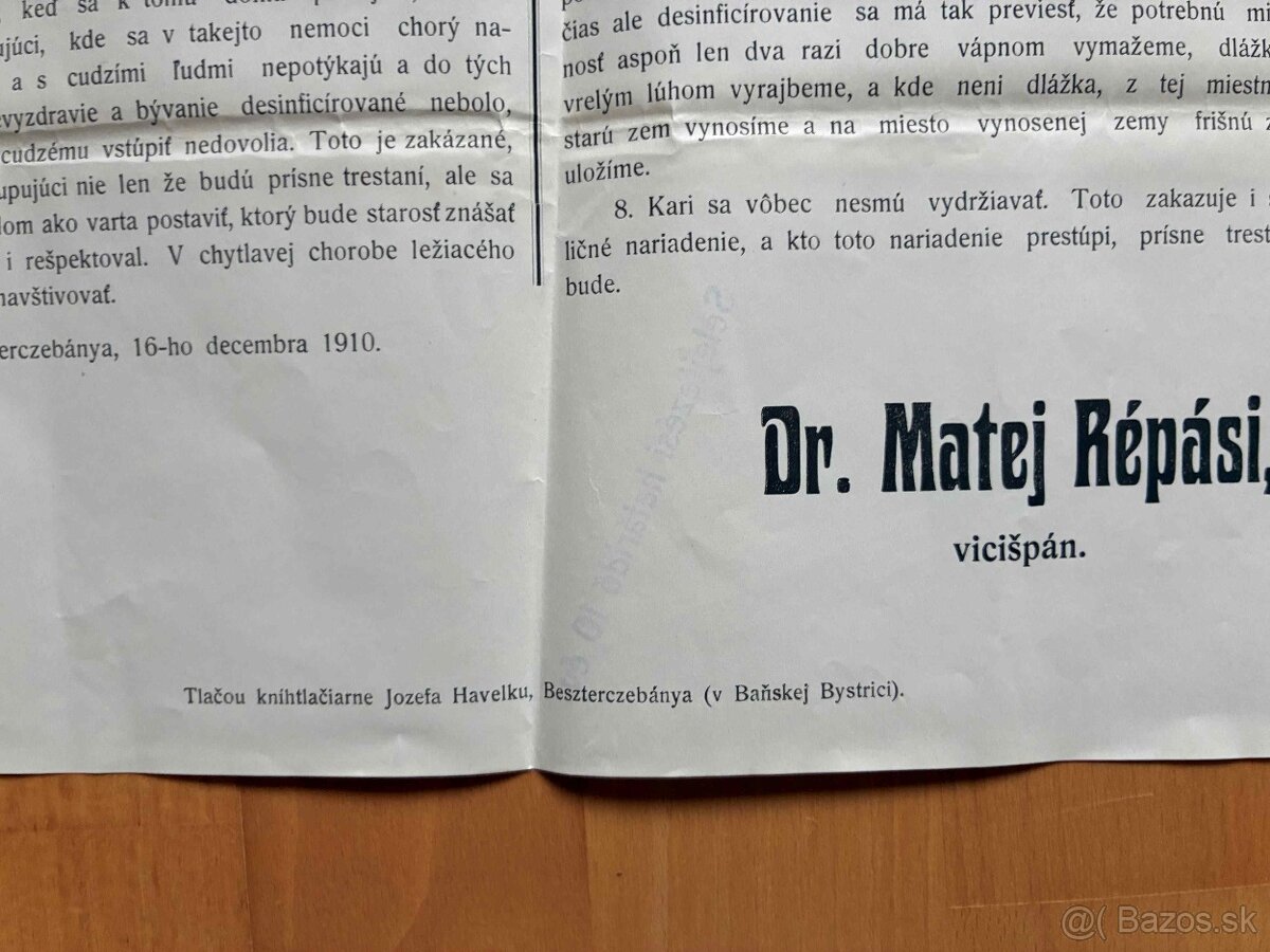 Zaujímavý plagát z roku 1910 - 3