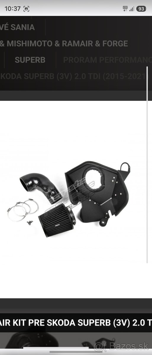 PRORAM RAMAIR PERFORMANCE AIR KIT SUPERB 3V TDI - 3