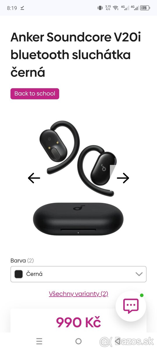 Bluetooth sluchátka soundcore V20i - 3