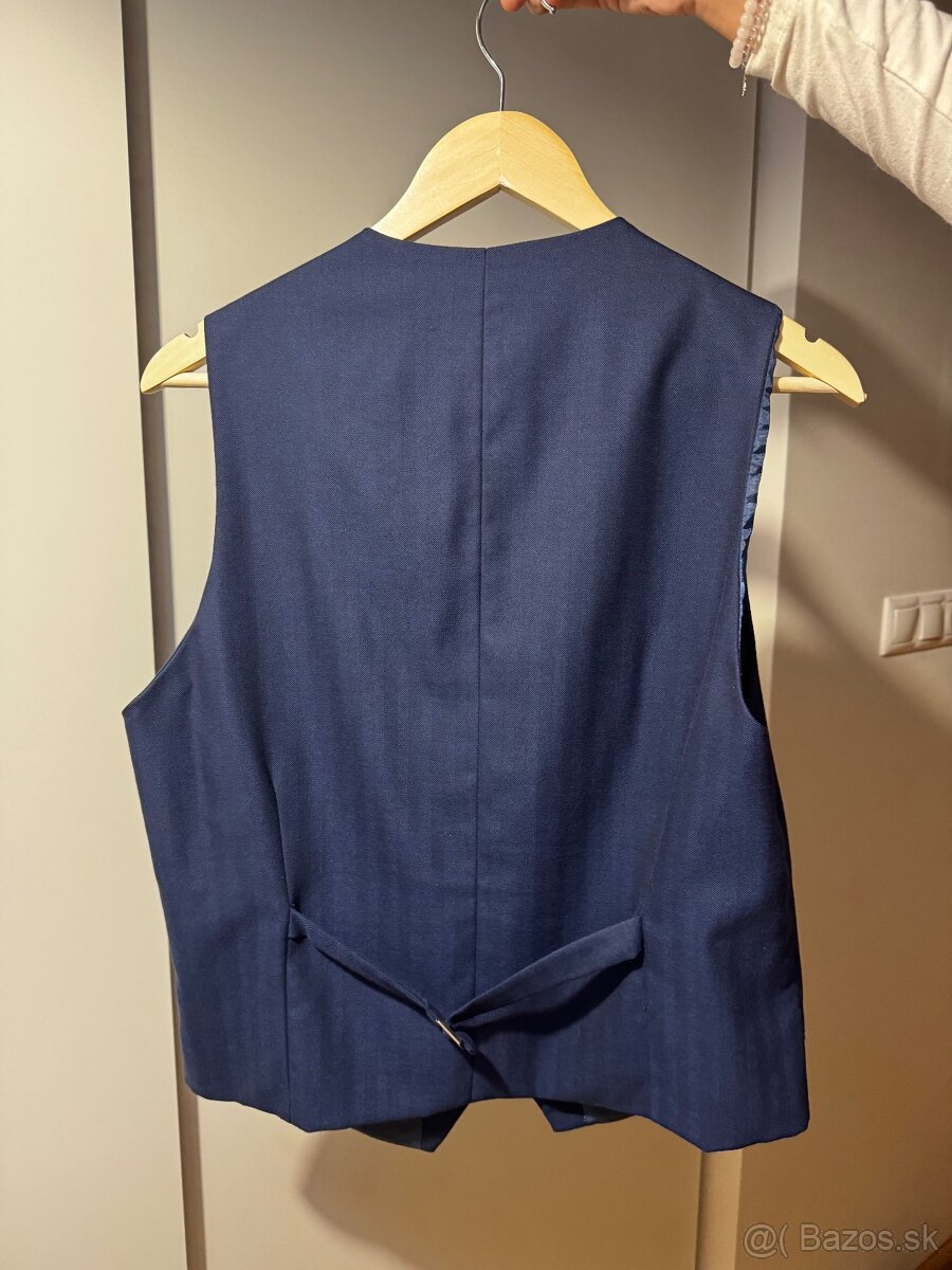 Tmavomodrý pánsky oblek- komplet set - 3