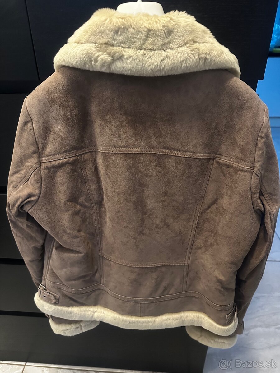 Kožená bunda s pravou kožušinkou - 3