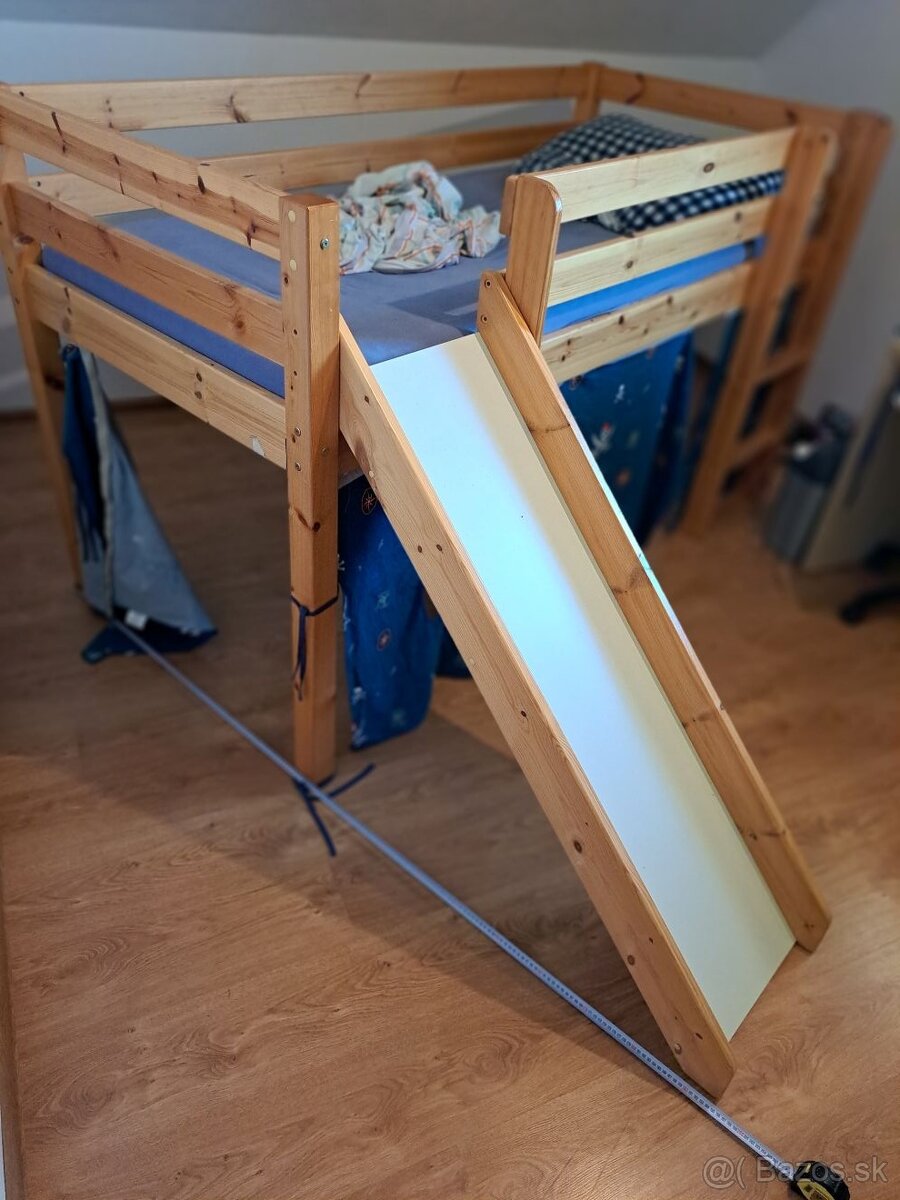 Predám vyvýšenú detskú posteľ so šmykľavkou - 3