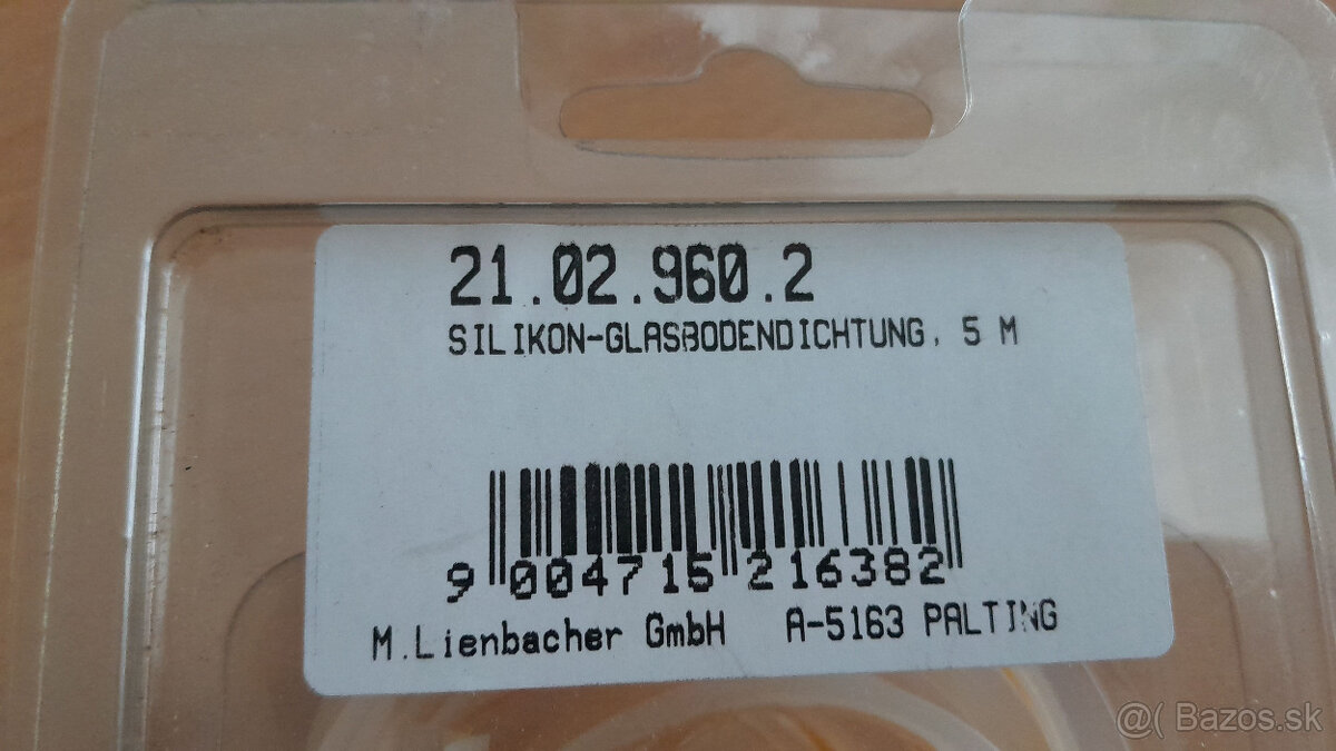Predám silikónové tesnenie Lienbacher na sklo pod kachle-5m - 3