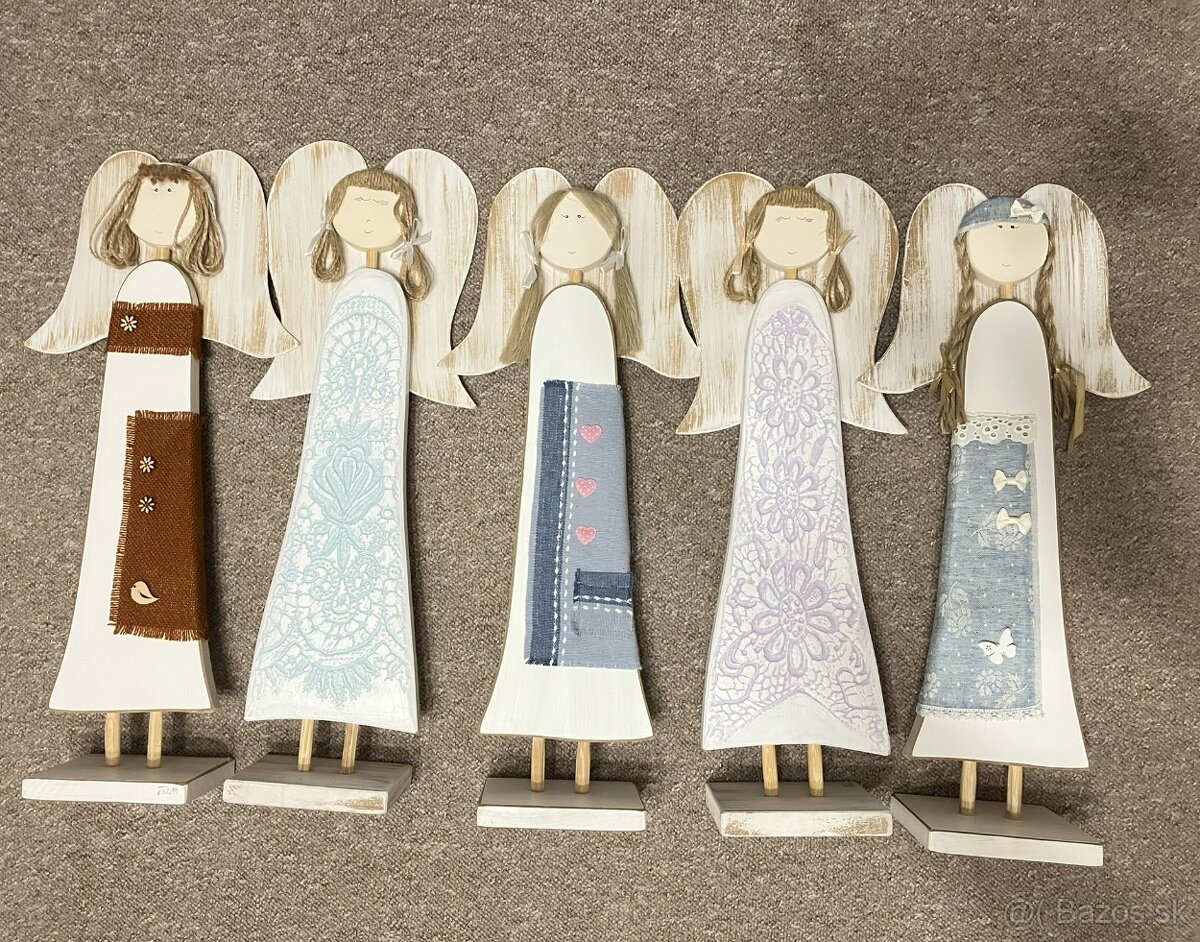 Dekorácia Drevený anjel - 3