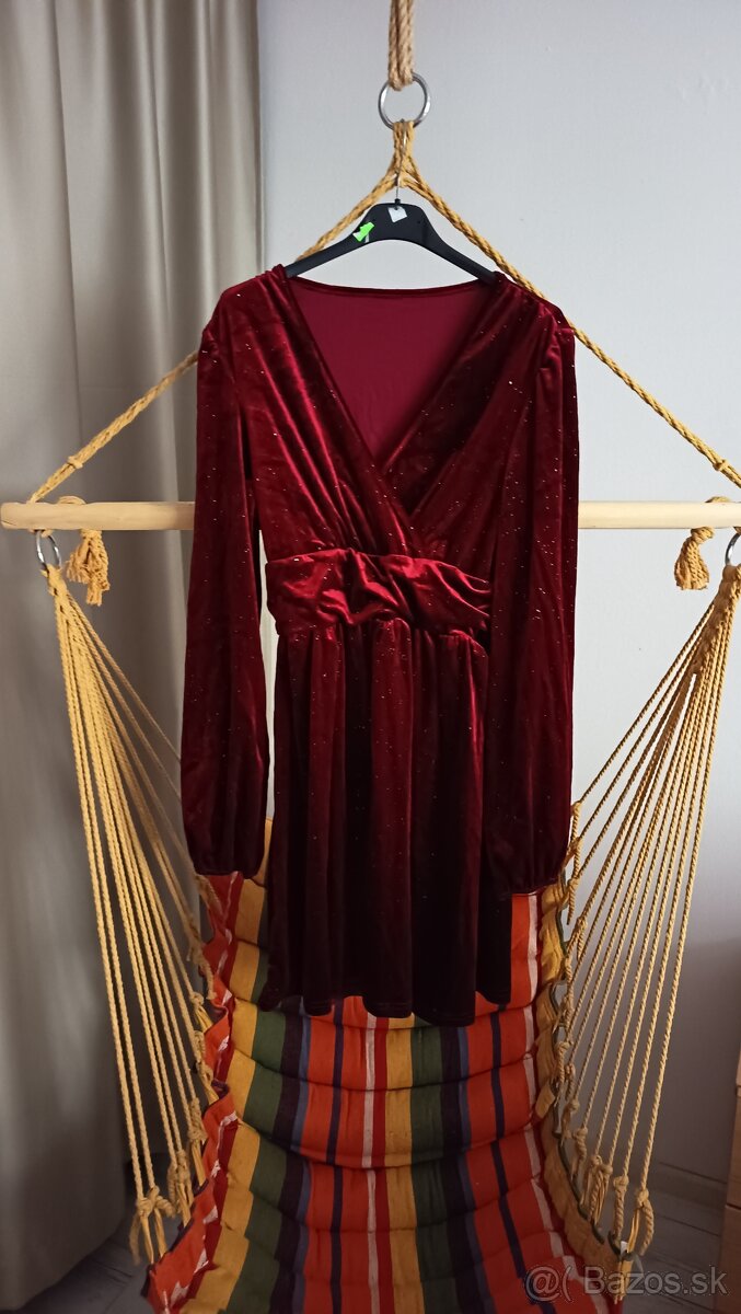 Dámske šaty bordové XL nové - 3