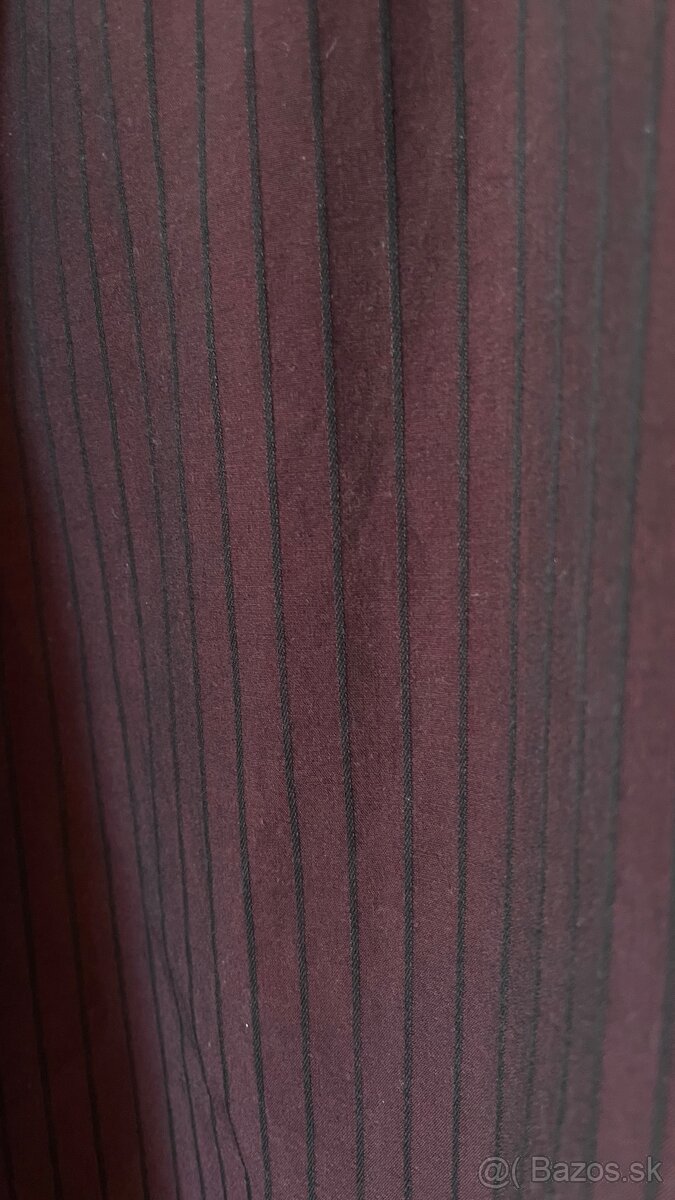 Jara Pánska fialová/bordová košeľa s čiernym pásikom XL 43 - 3