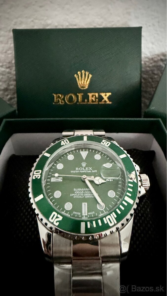 • Hodinky Rolex Submariner zelené • - 3