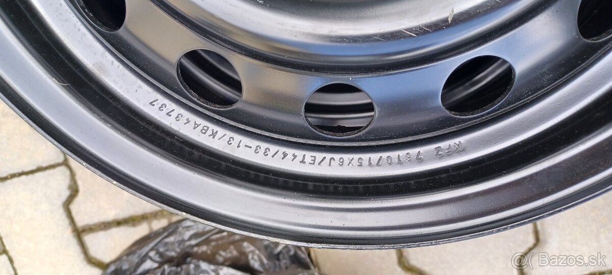 Plechove disky 15" 6J×15 H2 ET44 - 3