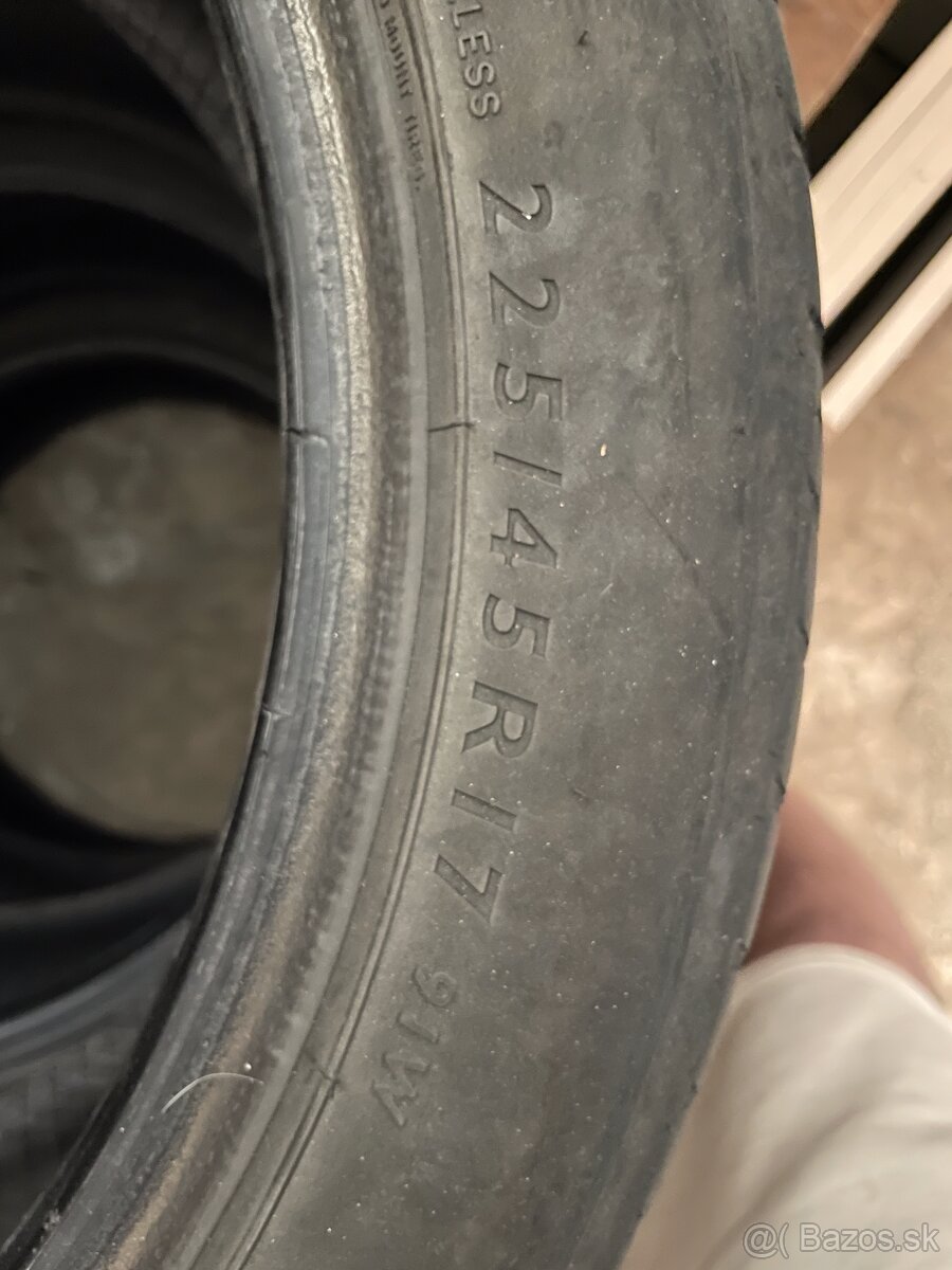 Predám letné pneu Dunlop 225/45 R17 - 3