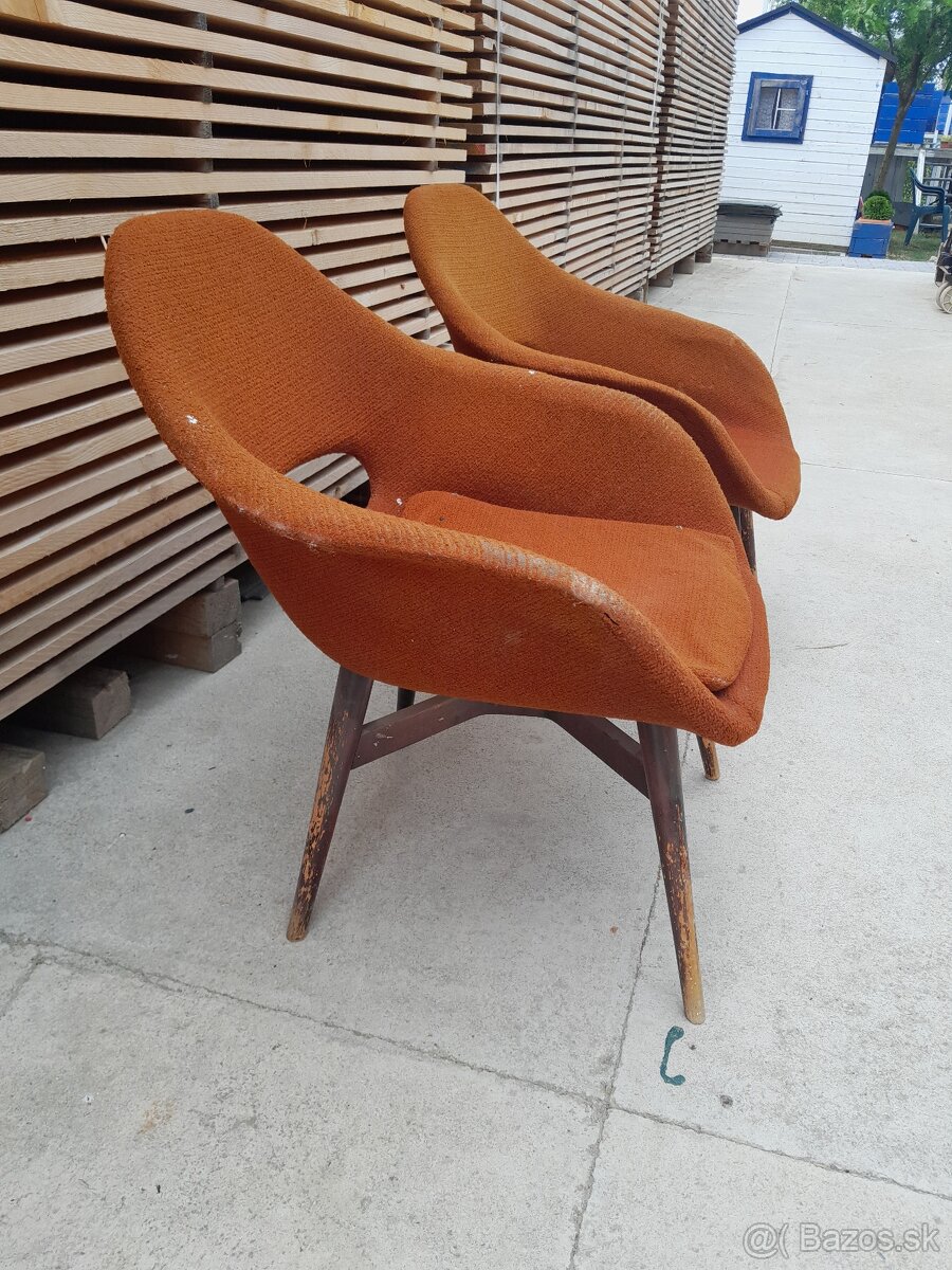 Predám škrupinkové retro kreslá - 3