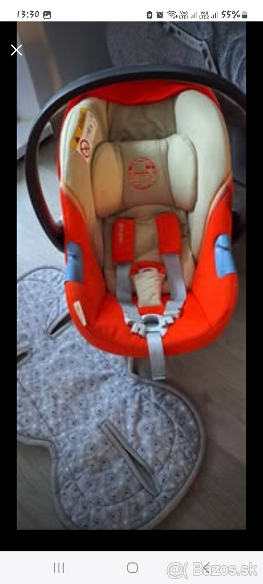 CYBEX ATON M I-SIZE 2021 AUTUMN GOLD s vložkou od Vlnienky. - 3