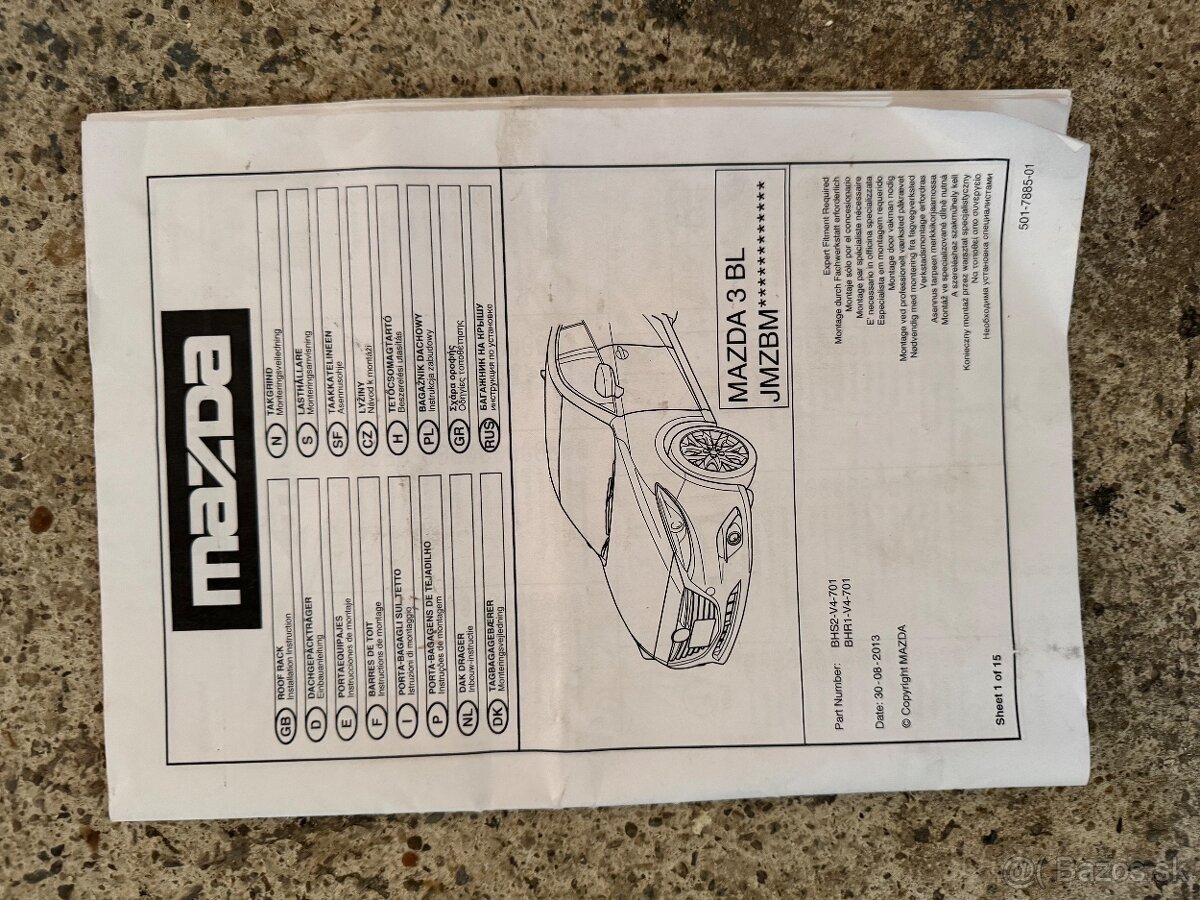 THULE WingBar MAZDA 3 BL - 3