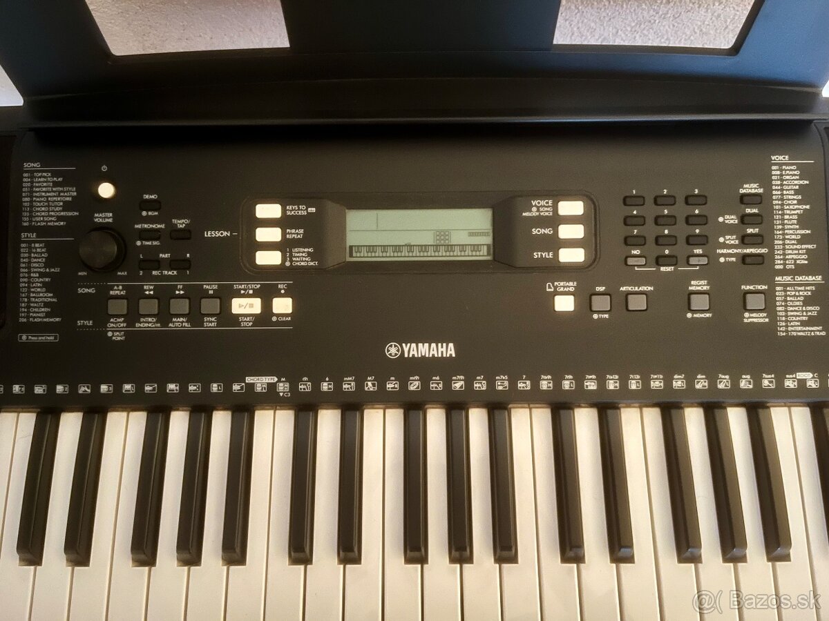 Klávesy Yamaha PSR-E373 + Stojan + Pedál - 3