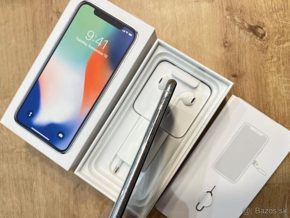 Apple IPhone X 10 64GB SILVER (biely) - 3