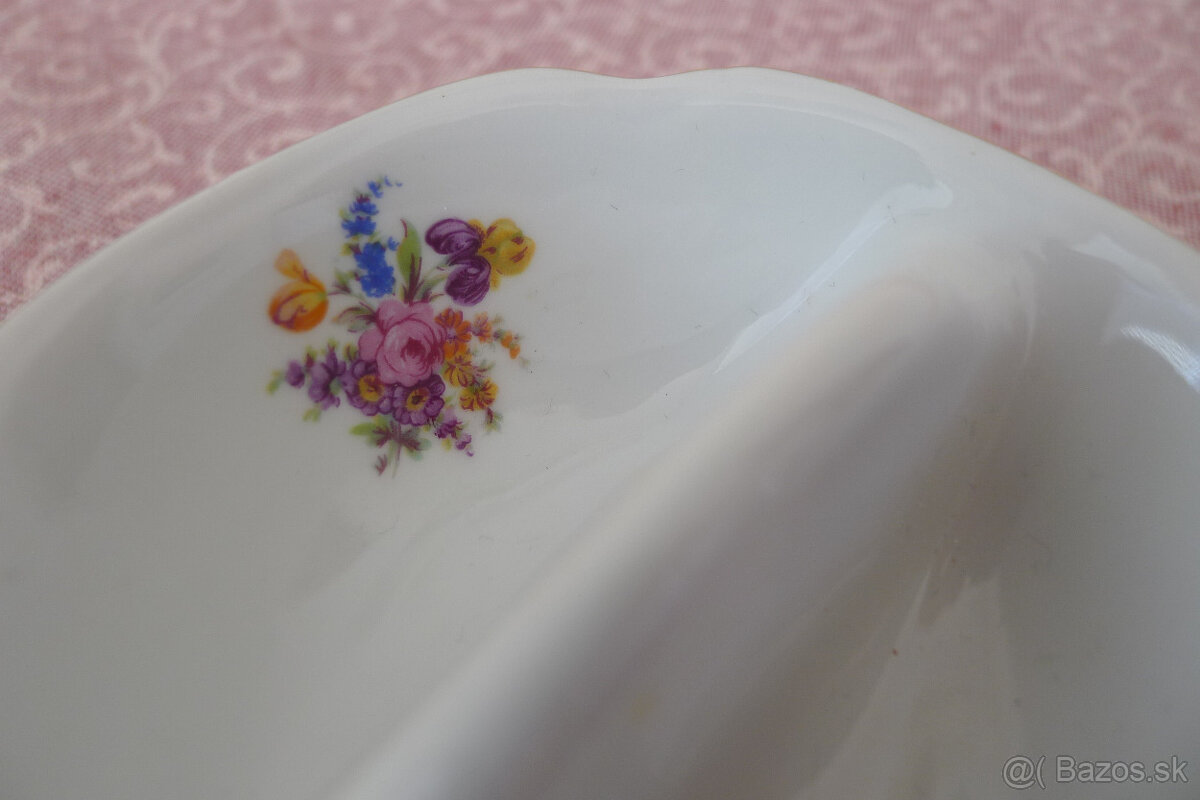 Starý porcelán - soľnička s kosatcom - 3