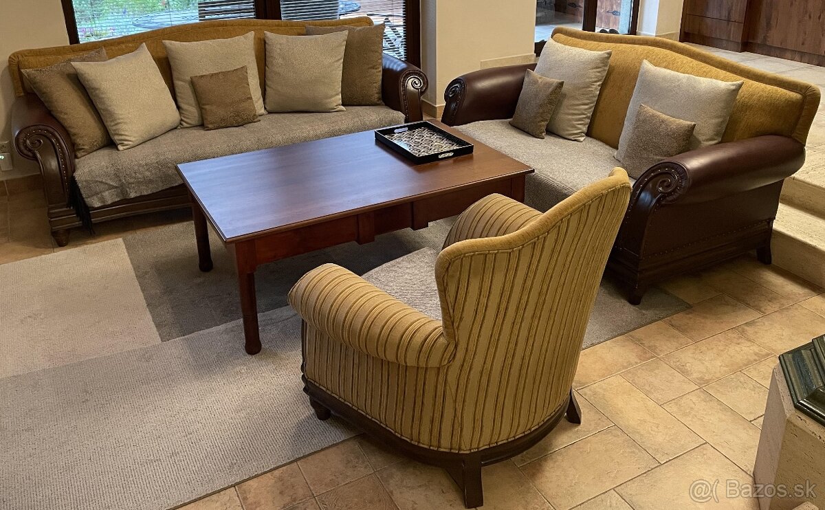 Starožitná sedacia súprava už len trojka - 3