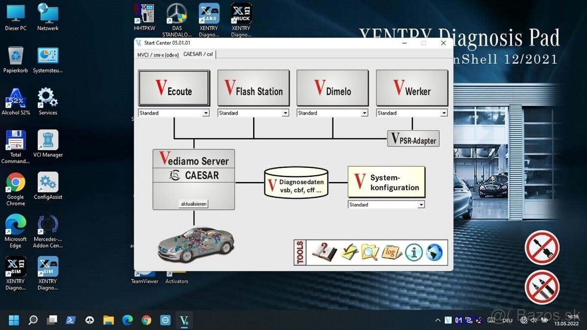 Laptop Mercedes + multiplexer C4 Xentry StarDiagnose12 2021+ - 3
