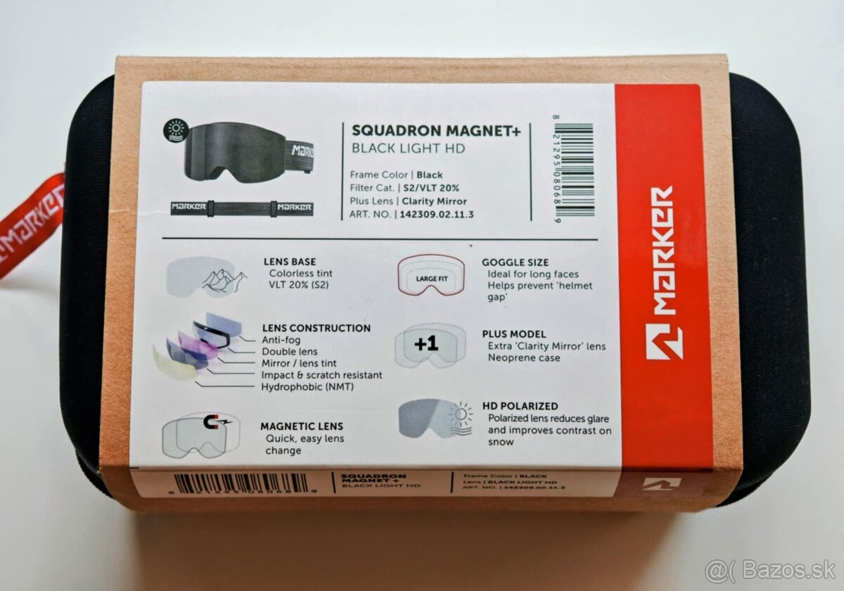 lyžiarske okuliare MARKER SQUADRON MAGNET+,vymeniteľné, nové - 3