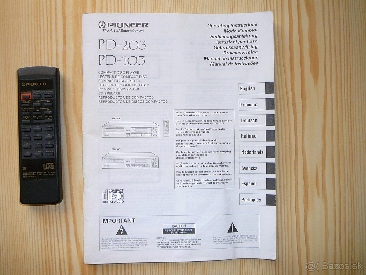 prehrávač kompaktných diskov " Pioneer PD 203 " - 3