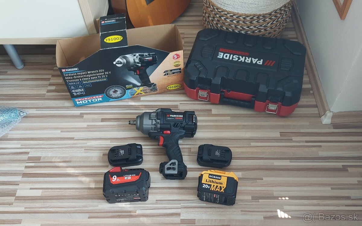 Aku Redukcia DeWALT 18V/ Milwaukee, pre náradie PARKSIDE 20V - 3