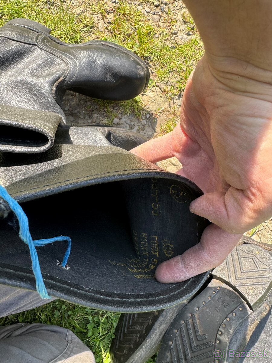 Vojenské sovietske čižmy - kirzové (nové) - 3