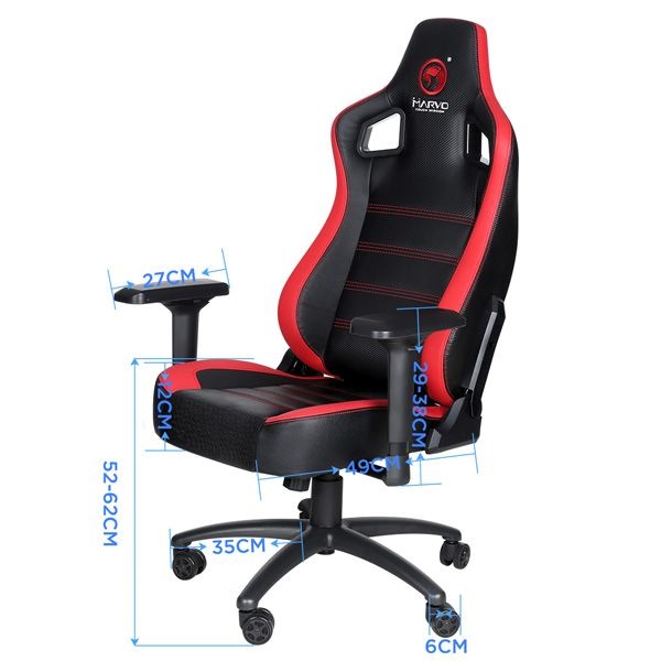 🎮 Nová herná stolička MARVO CH-118 (čierno/červená) - 3