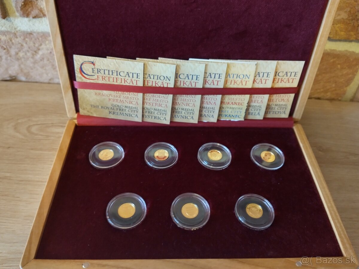 zlatá medaila 7x Slovenské banské mestá, 20xHistorické župy - 3
