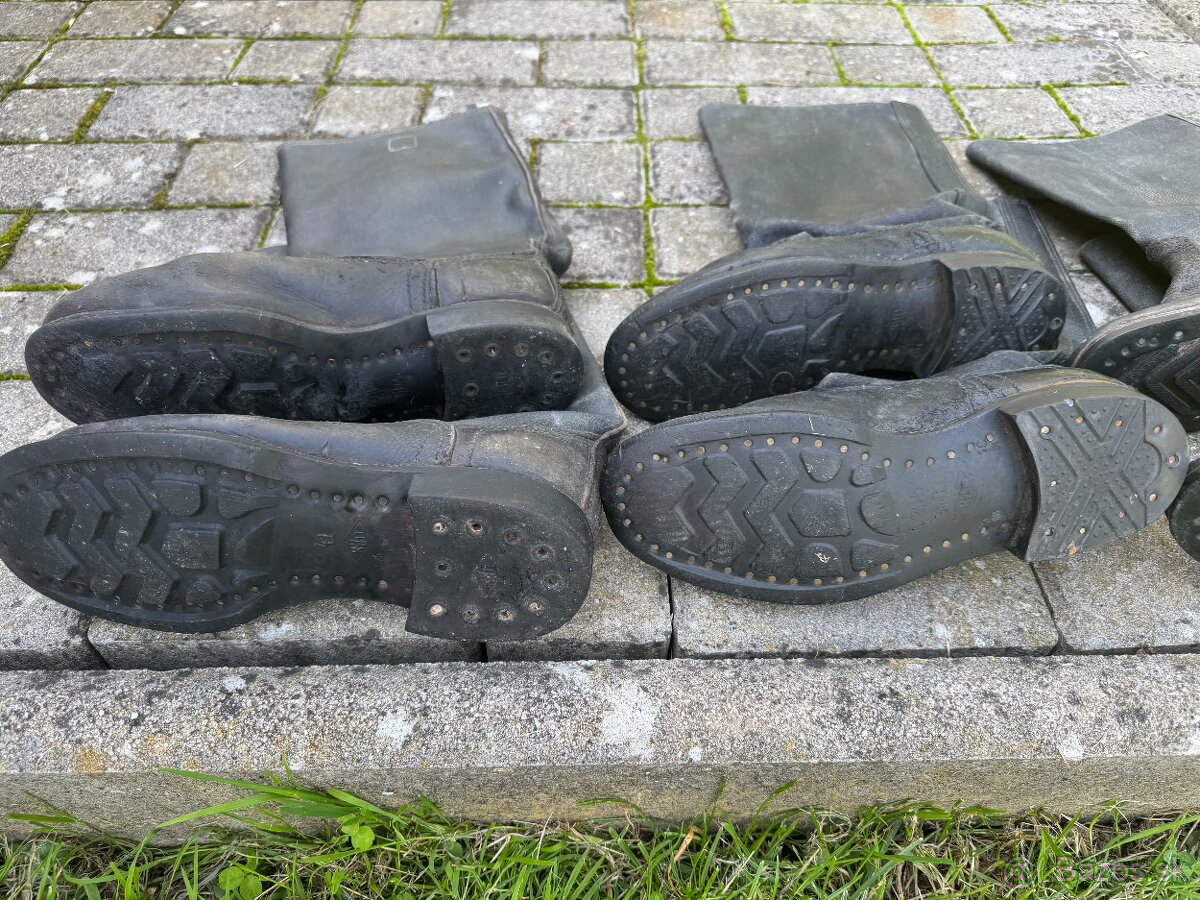 Vojenské sovietske čižmy - kirzové - 3