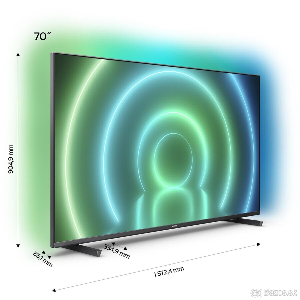 70" (177 cm) LED Android TV 4K UHD - Ambilight Podsvietenie - 3