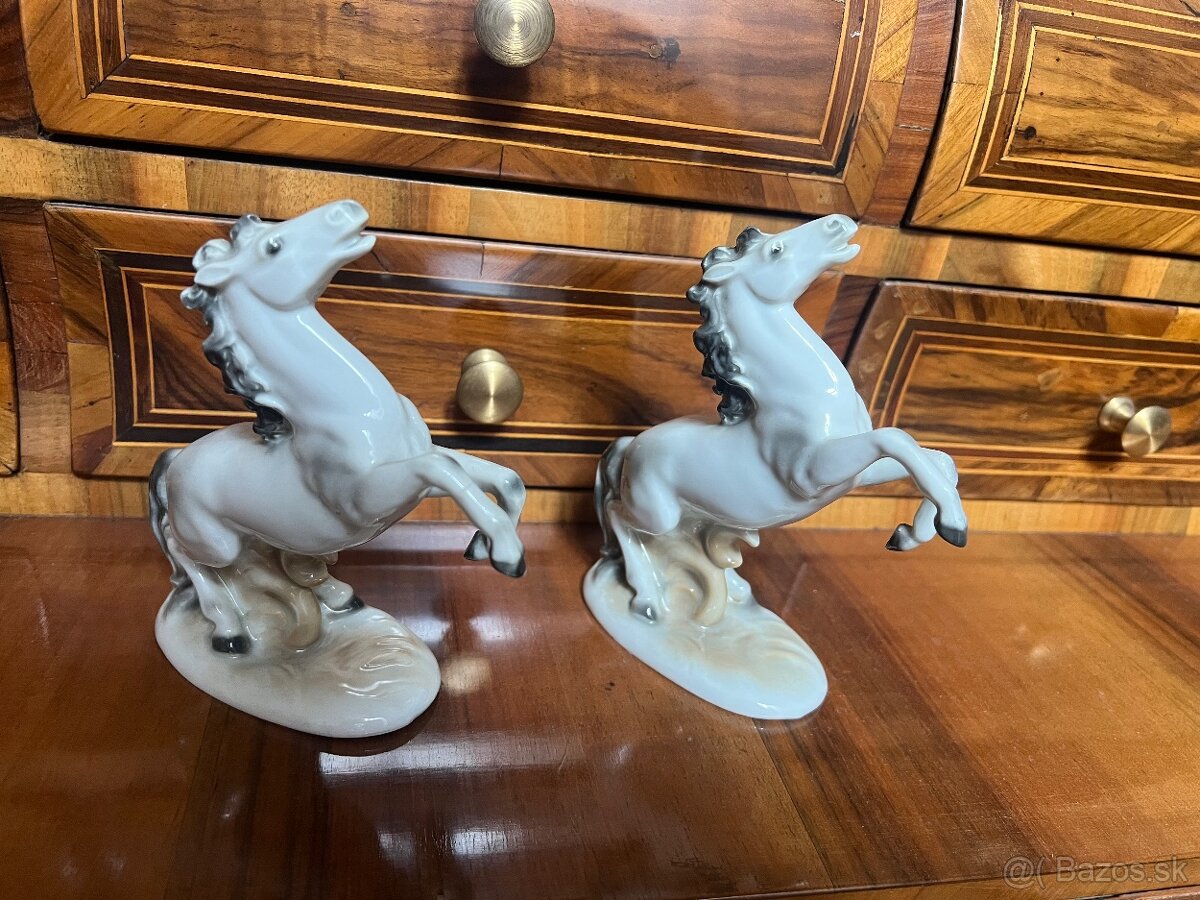 porcelánové sošky koňov značky Schaubach kunst - 3