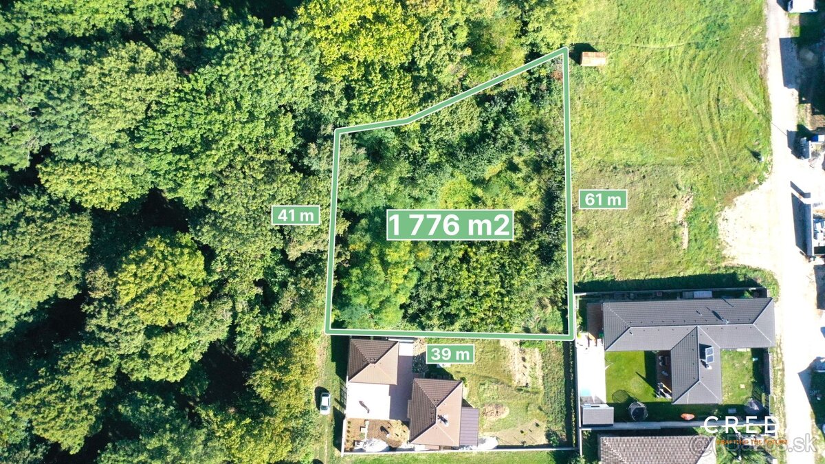 CREDA | predaj 1 776 m2 pozemok pri lese na výstavbu RD, Mal - 3