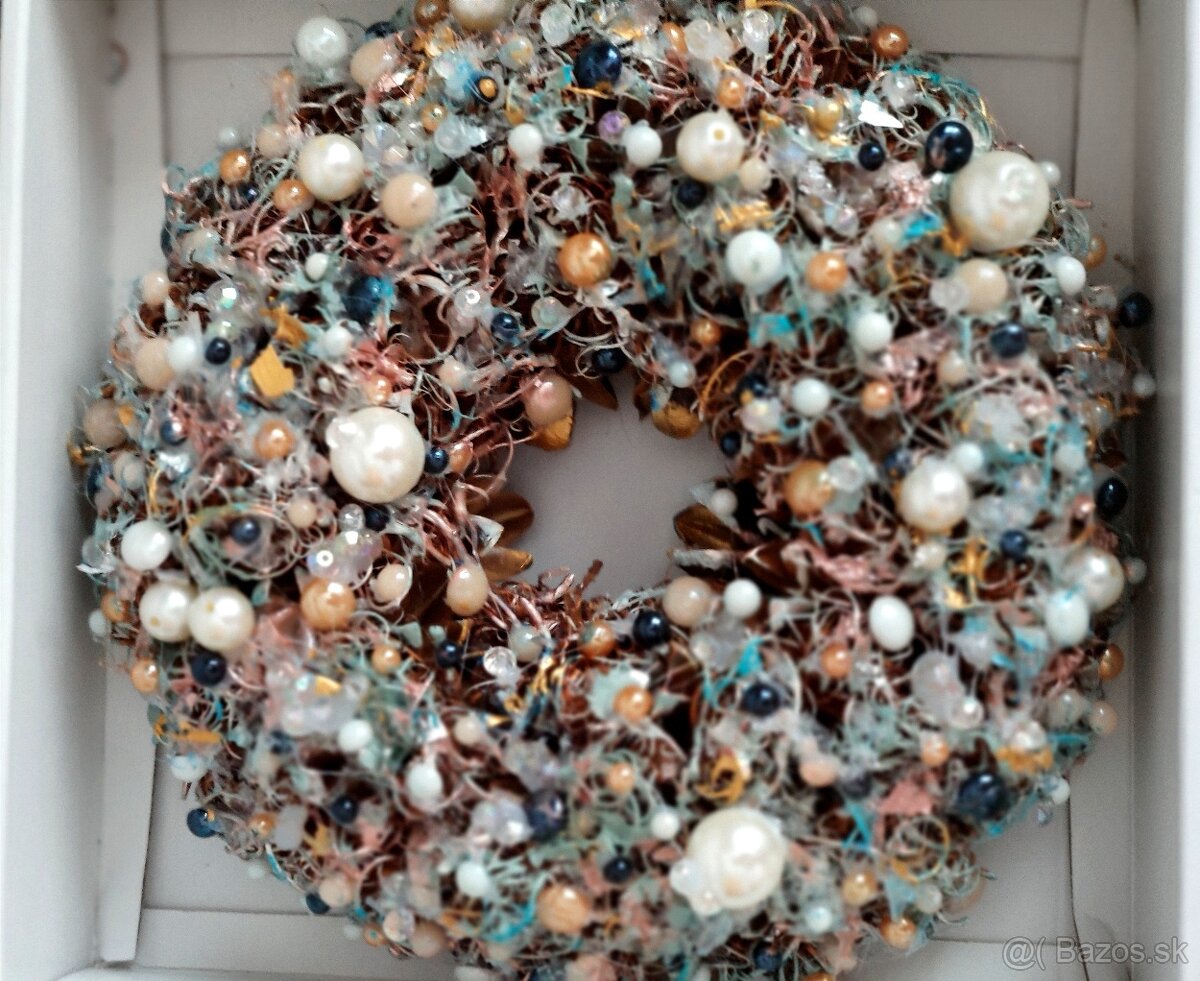 Zimný koralkový vianočný set - hadmade - 3